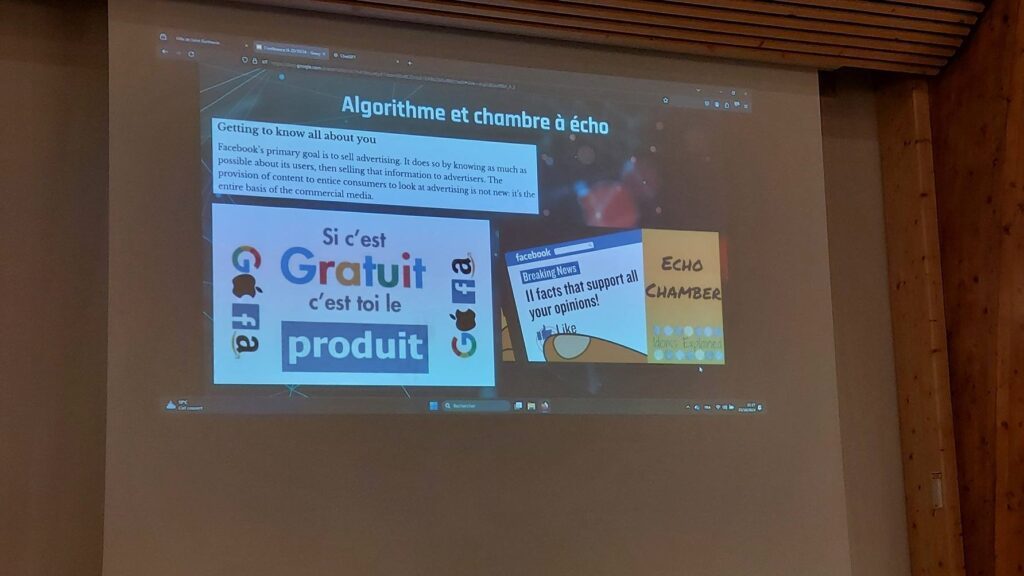 Conférence sur l'IA par Marie-Jérôme.