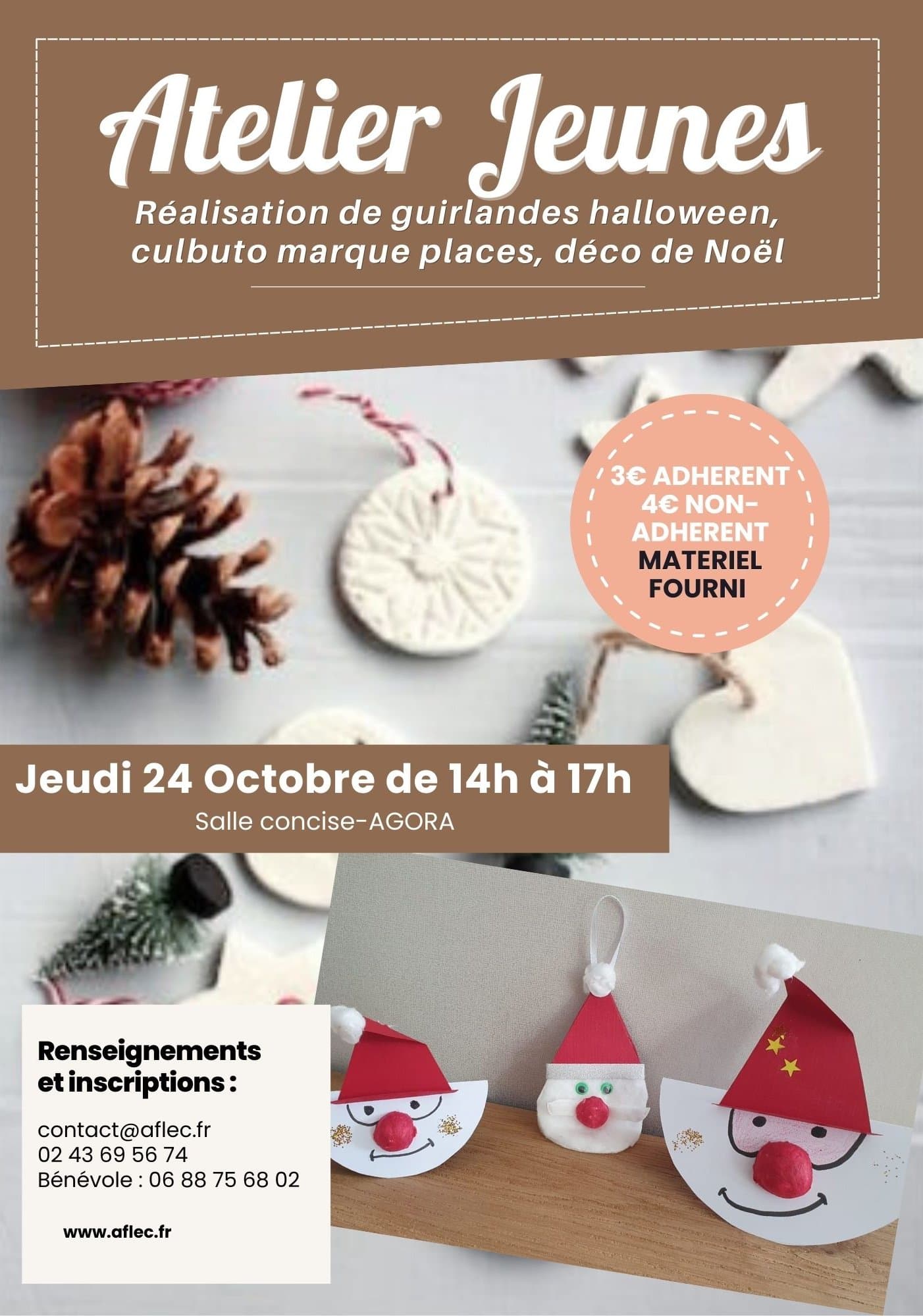 Atelier déco Jeunes le 24 octobre 2024