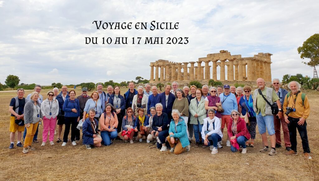 Groupe du voyage en Sicile du 10 au 17 mai 2023.