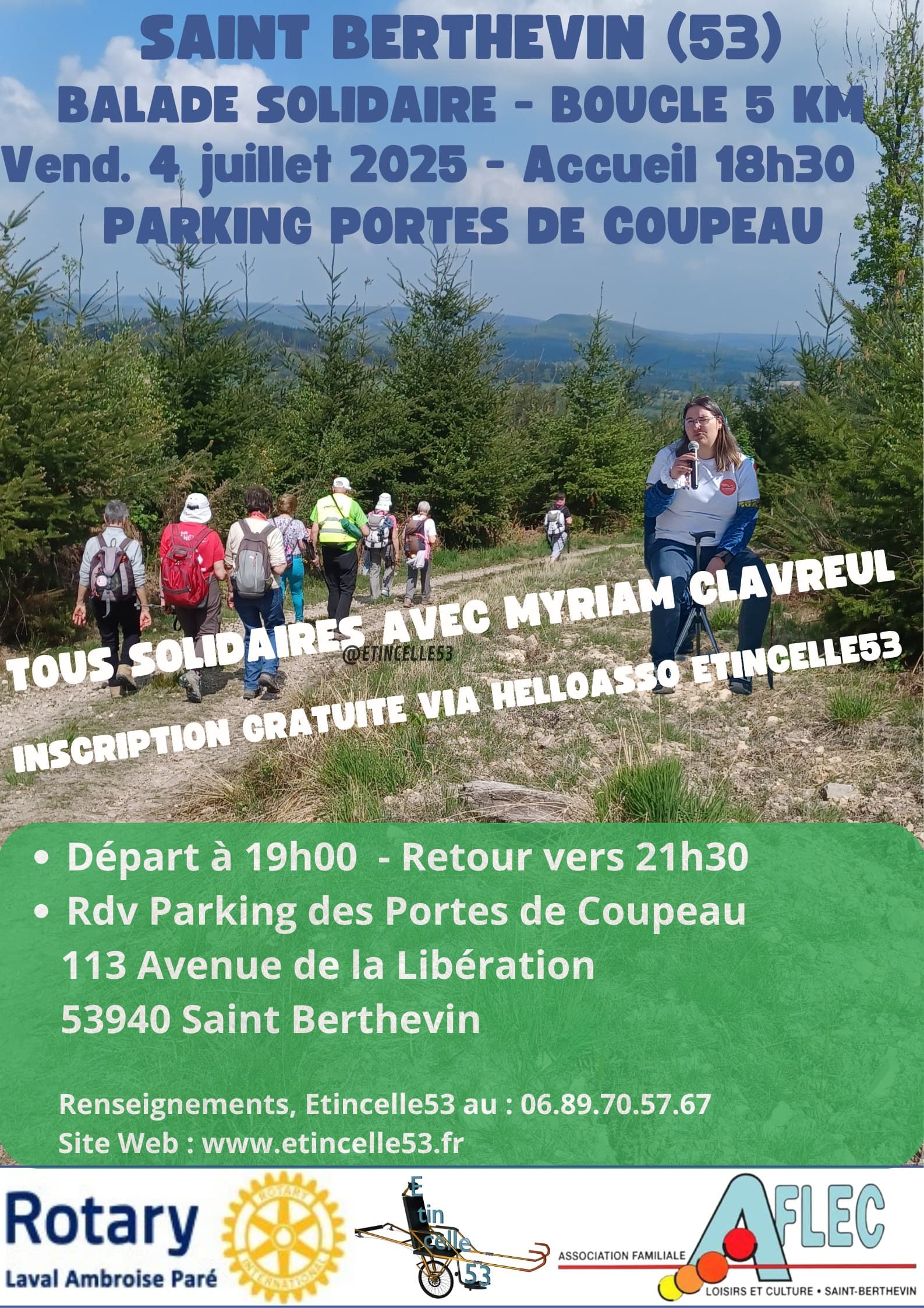 Balade solidaire 4 juillet 2025 - Myriam Clavreul - Etincelle53