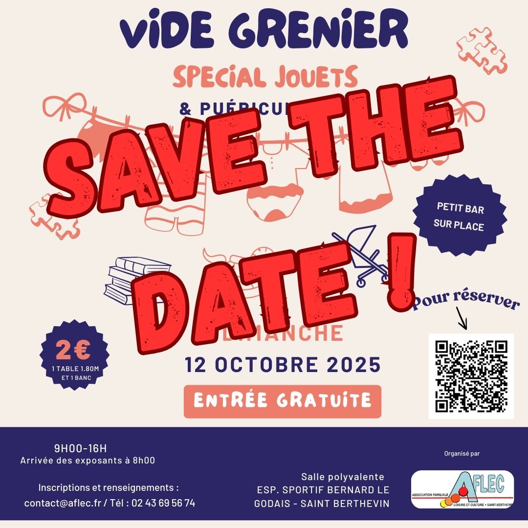 Vide grenier de l'AFLEC du 12/10/2025 - Save the date !